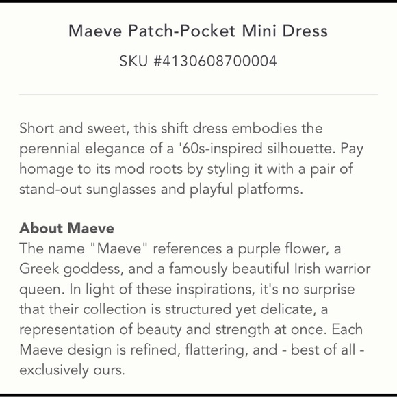 Anthropologie Maeve Patch Pocket Shift Dress | s - Picture 9 of 10